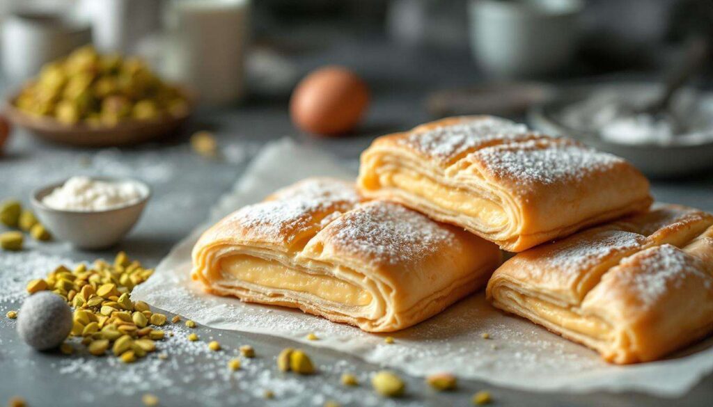 Sfoglia, latte e pistacchio: una spolverata di zucchero a velo e avrai dei dolcetti indimenticabili
