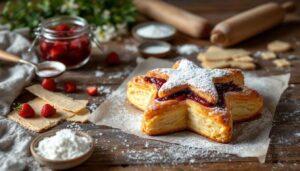 Stella di Sfoglia alla Marmellata di Fragole: pronta in pochi minuti, effetto wow garantito