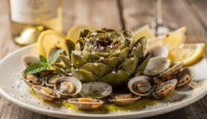 Carciofi alla romana con le vongole